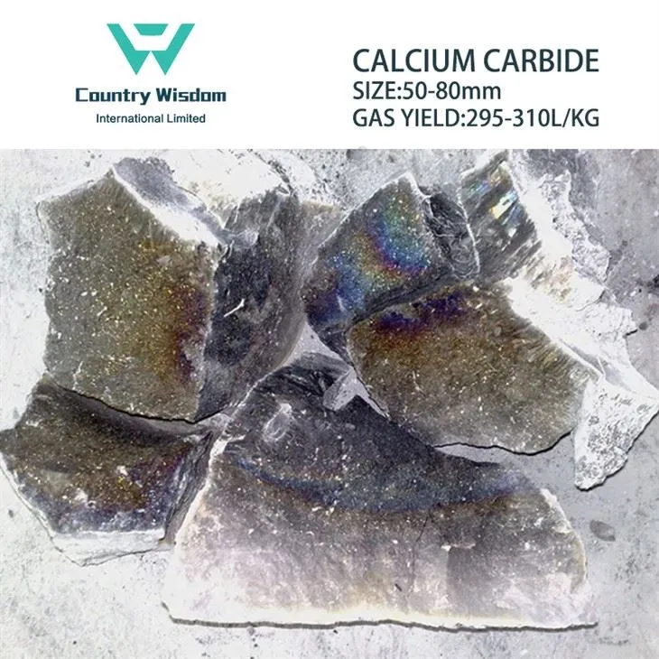 Calcium Carbide Manufacturers Gas Yield 50-80mm 295L-315L/Kg Cac2